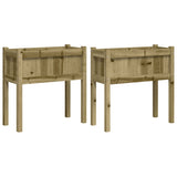 Garden Planters 2 pcs with Legs Impregnated Wood Pine