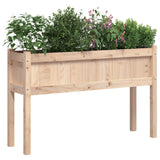 Garden Planter with Legs 110x31x70 cm Solid Wood Pine