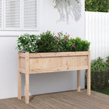 Garden Planter with Legs 110x31x70 cm Solid Wood Pine