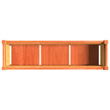 Garden Planters 2 pcs with Legs Wax Brown Solid Wood Pine