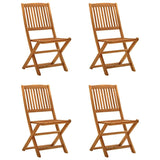 5 Pieces Garden Dining Set Solid Wood Acacia