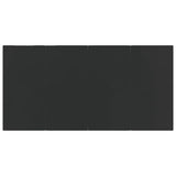 5 Piece Garden Dining Set Black Poly Rattan and Steel