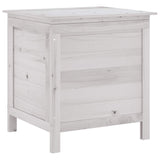 Garden Storage Box White 50x49x56.5 cm Solid Wood Fir