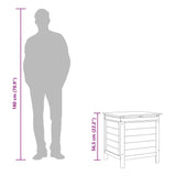 Garden Storage Box Anthracite 50x49x56.5 cm Solid Wood Fir