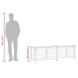 Garden Storage Box 198.5x50x56.5 cm Solid Wood Fir