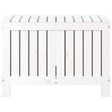 Garden Storage Box White 76x42.5x54 cm Solid Wood Pine