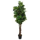 Artificial Fiddle Leaf Fig Tree 96 Leaves 80 cm Green