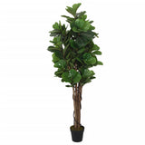 Artificial Fiddle Leaf Fig Tree 96 Leaves 80 cm Green