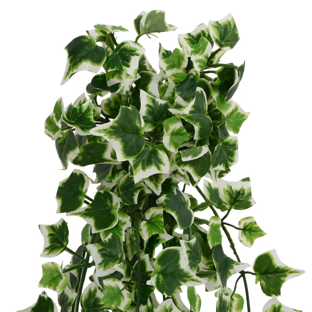 Artificial Hanging Plants 12 pcs 339 Leaves 90 cm Green and White