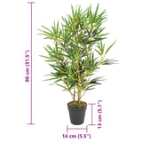 Artificial Bamboo Tree 368 Leaves 80 cm Green