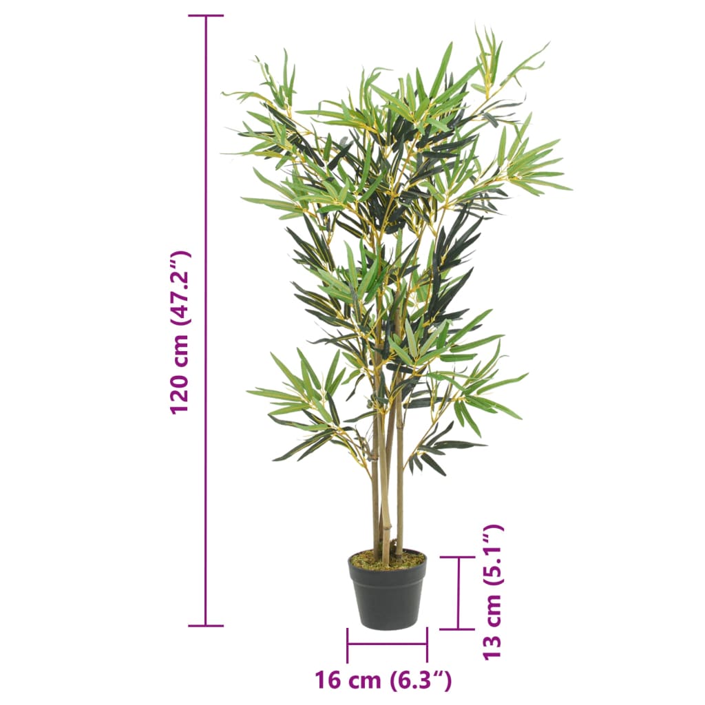 Artificial Bamboo Tree 552 Leaves 120 cm Green