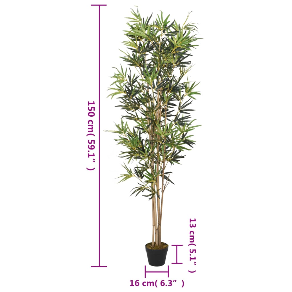 Artificial Bamboo Tree 828 Leaves 150 cm Green