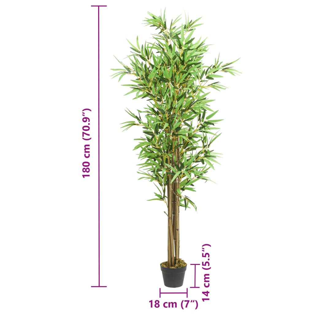 Artificial Bamboo Tree 1288 Leaves 180 cm Green