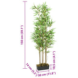 Artificial Bamboo Tree 828 Leaves 150 cm Green