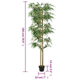 Artificial Bamboo Tree 1216 Leaves 180 cm Green