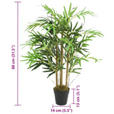 Artificial Bamboo Tree 500 Leaves 80 cm Green