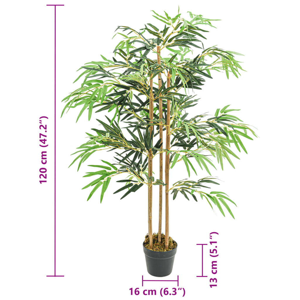 Artificial Bamboo Tree 730 Leaves 120 cm Green