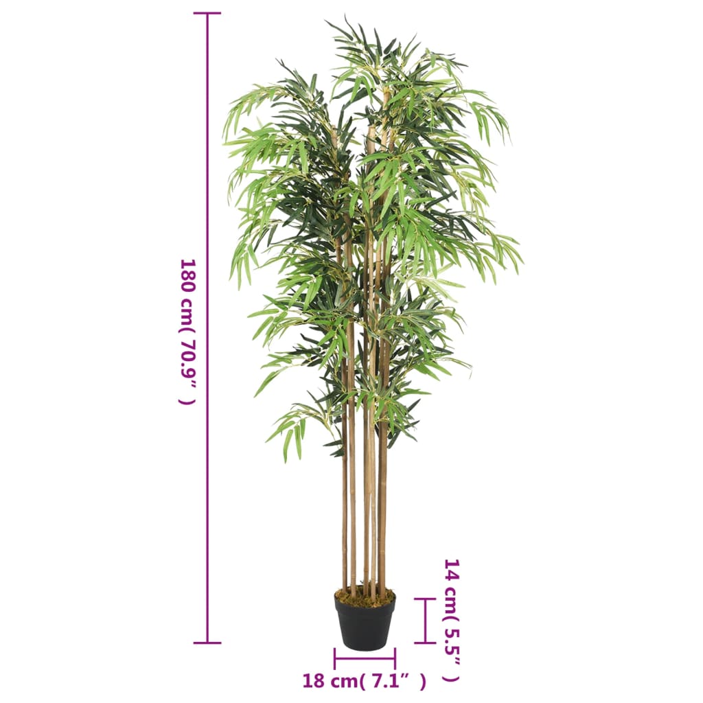 Artificial Bamboo Tree 1605 Leaves 180 cm Green