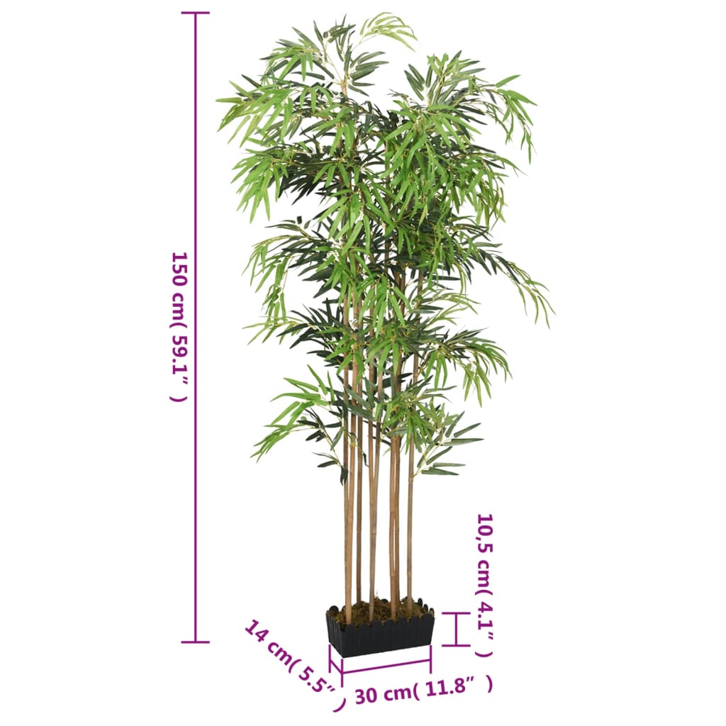 Artificial Bamboo Tree 1095 Leaves 150 cm Green