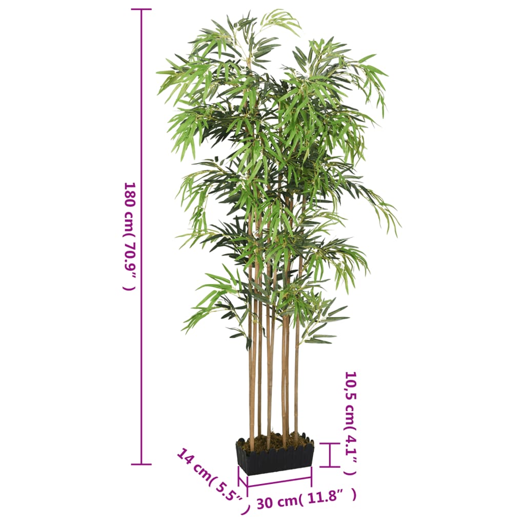 Artificial Bamboo Tree 1605 Leaves 180 cm Green