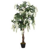 Artificial Wisteria Tree 560 Leaves 80 cm Green and White