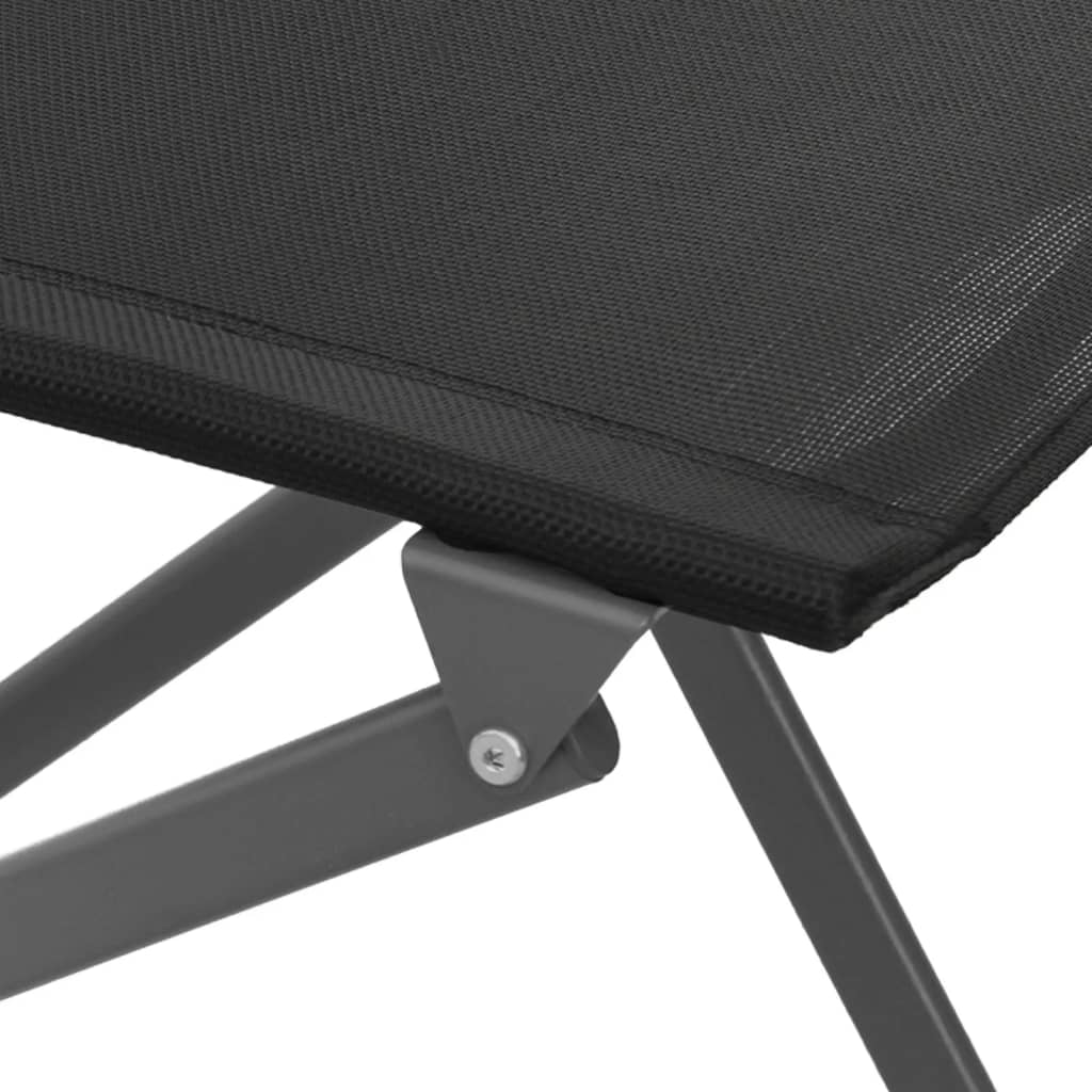 3 Piece Garden Dining Set Black Steel