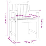 vidaXL Garden Chairs 4 pcs 56x55.5x90 cm Solid Wood Acacia