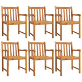 vidaXL Garden Chairs 6 pcs 56x55.5x90 cm Solid Wood Acacia