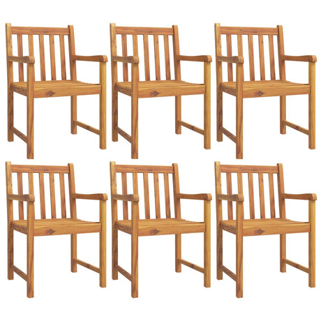 Garden Chairs 6 pcs 56x55.5x90 cm Solid Wood Acacia