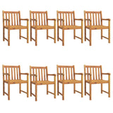 vidaXL Garden Chairs 8 pcs 56x55.5x90 cm Solid Wood Acacia