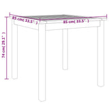 3 Piece Garden Dining Set Solid Wood Acacia