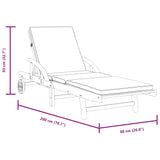 Sun Loungers 2 pcs with Cushions 200x68x83 cm Solid Wood Acacia