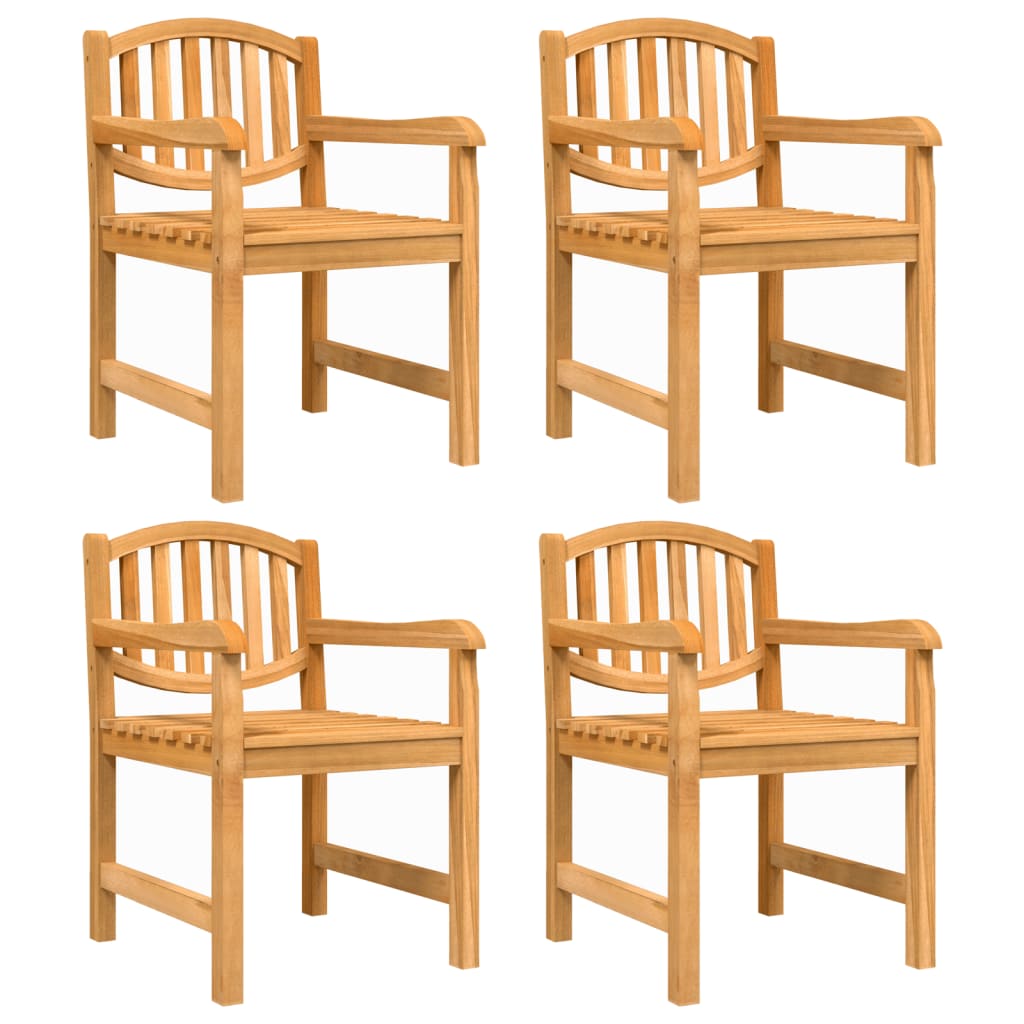 vidaXL Garden Chairs 4 pcs 58x59x88 cm Solid Wood Teak