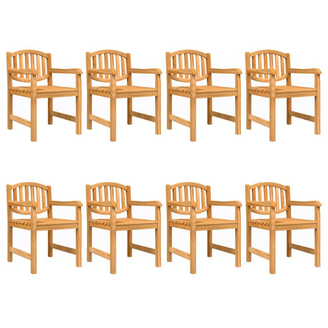 Garden Chairs 8 pcs 58x59x88 cm Solid Wood Teak