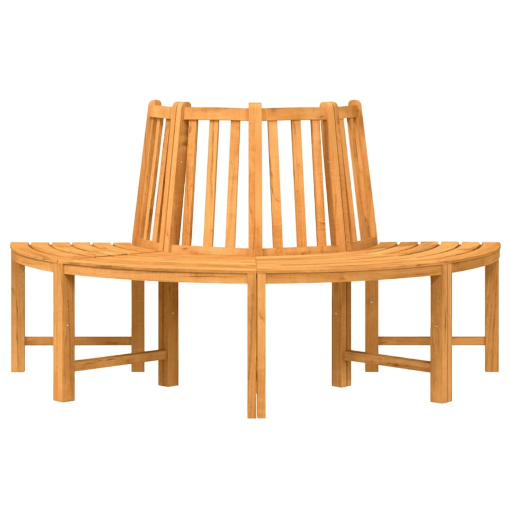 Tree Benches 2 pcs Half Round Ã˜160 cm Solid Wood Teak