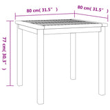 3 Piece Garden Dining Set Solid Wood Teak