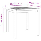 5 Piece Garden Dining Set Solid Wood Teak