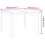 3 Piece Garden Dining Set Solid Wood Teak