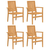5 Piece Garden Dining Set Solid Wood Teak
