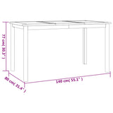 5 Piece Garden Dining Set Solid Wood Teak