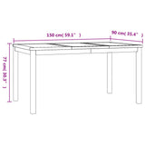 5 Piece Garden Dining Set Solid Wood Teak