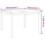 5 Piece Garden Dining Set Solid Wood Teak