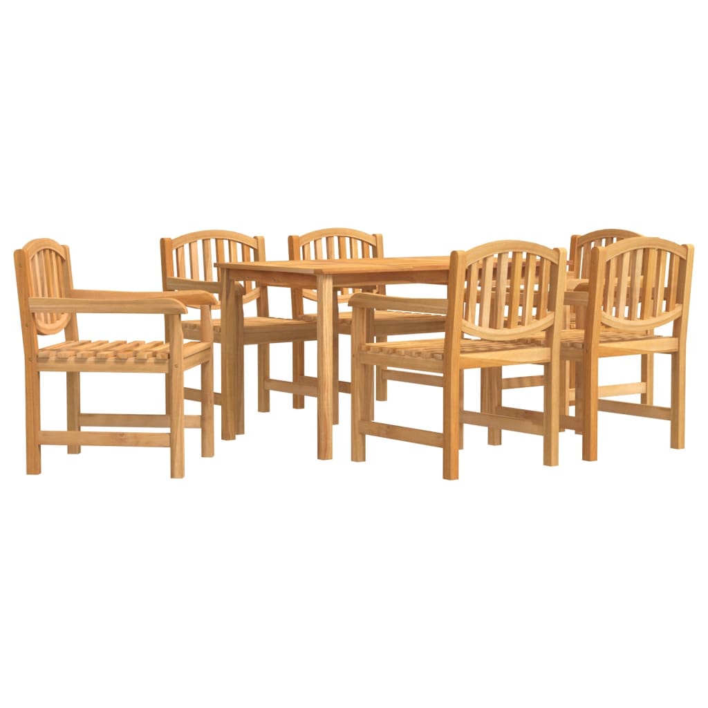 7 Piece Garden Dining Set Solid Wood Teak