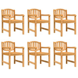 7 Piece Garden Dining Set Solid Wood Teak