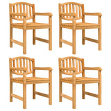 5 Piece Garden Dining Set Solid Wood Teak