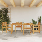 5 Piece Garden Dining Set Solid Wood Teak