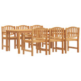 7 Piece Garden Dining Set Solid Wood Teak