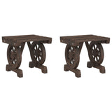 Garden Footstools 2 pcs Solid Wood Fir