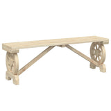 vidaXL Garden Benches 2 pcs Solid Wood Fir
