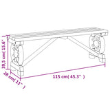vidaXL Garden Benches 2 pcs Solid Wood Fir